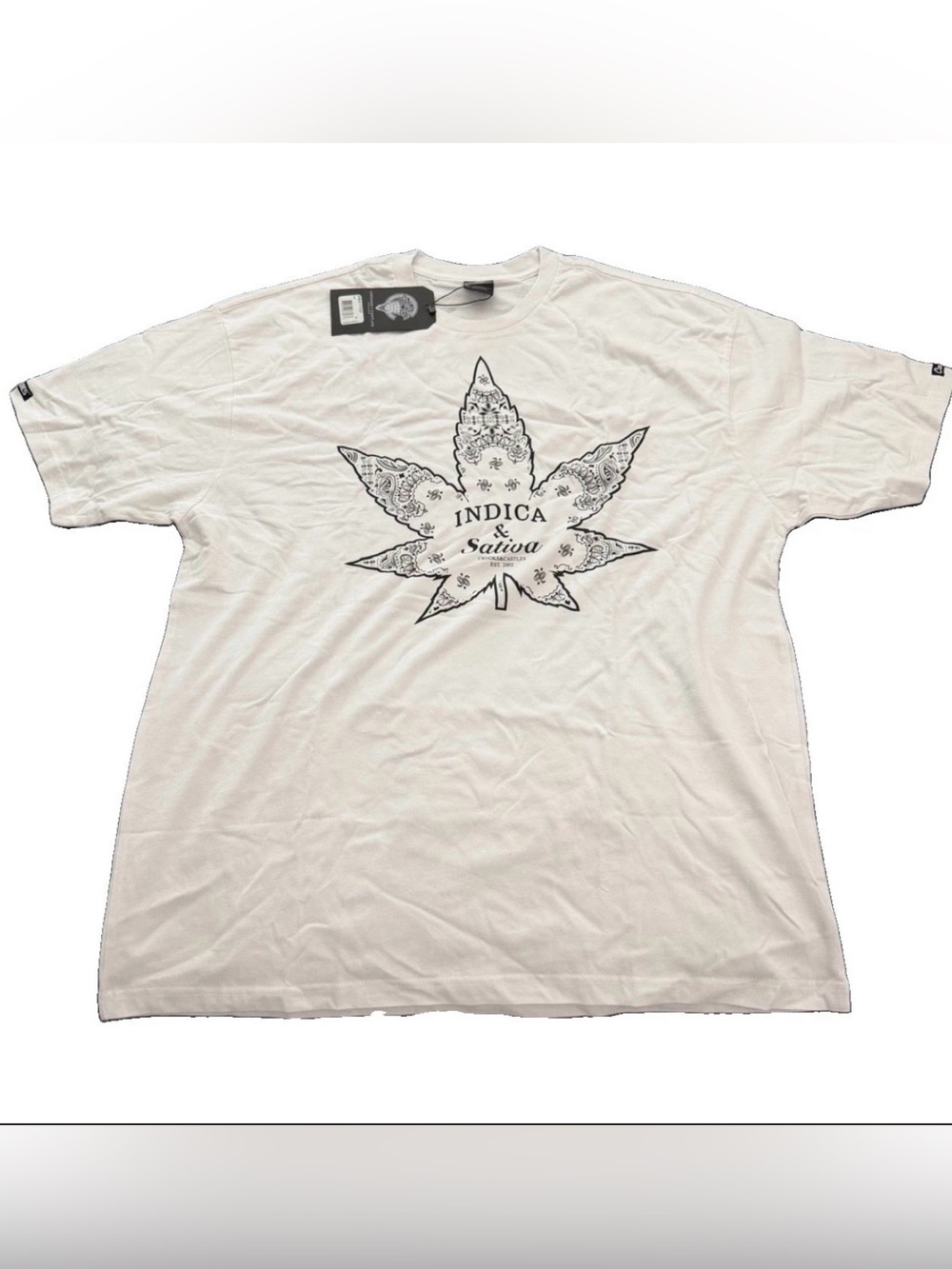 Crooks & Castles White Indica & Sativa Leaf Graphic Tee